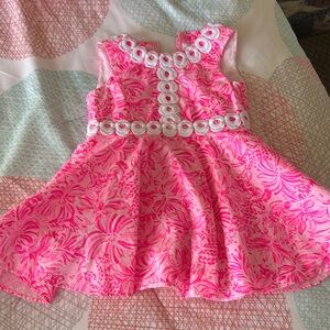Pink Floral Sleeveless Dress